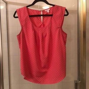 Candie’s Pink White Polka Dot Blouse